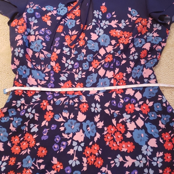 Modcloth Navy Blue and Flowers Dress, Sz S - Picture 8 of 16